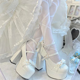 LBSFY  -  Original High Heel Platform Shallow Mouth Round Head Lolita Women's Shoes Cosplay Japanese Sweet Loli Tea Party High Heels
